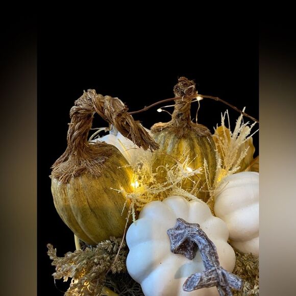 NEW Fall Centerpiece | fall decor | handmade | Pumpkin Arrangement | Lighted - Picture 5 of 10